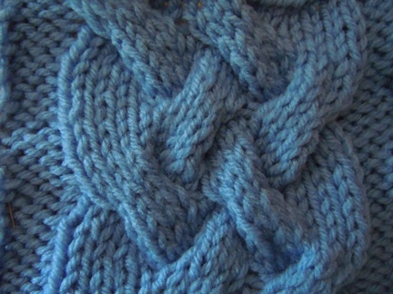 large woven cable knitting pattern